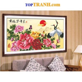 Tranh thêu hạnh phúc vạn niên trường